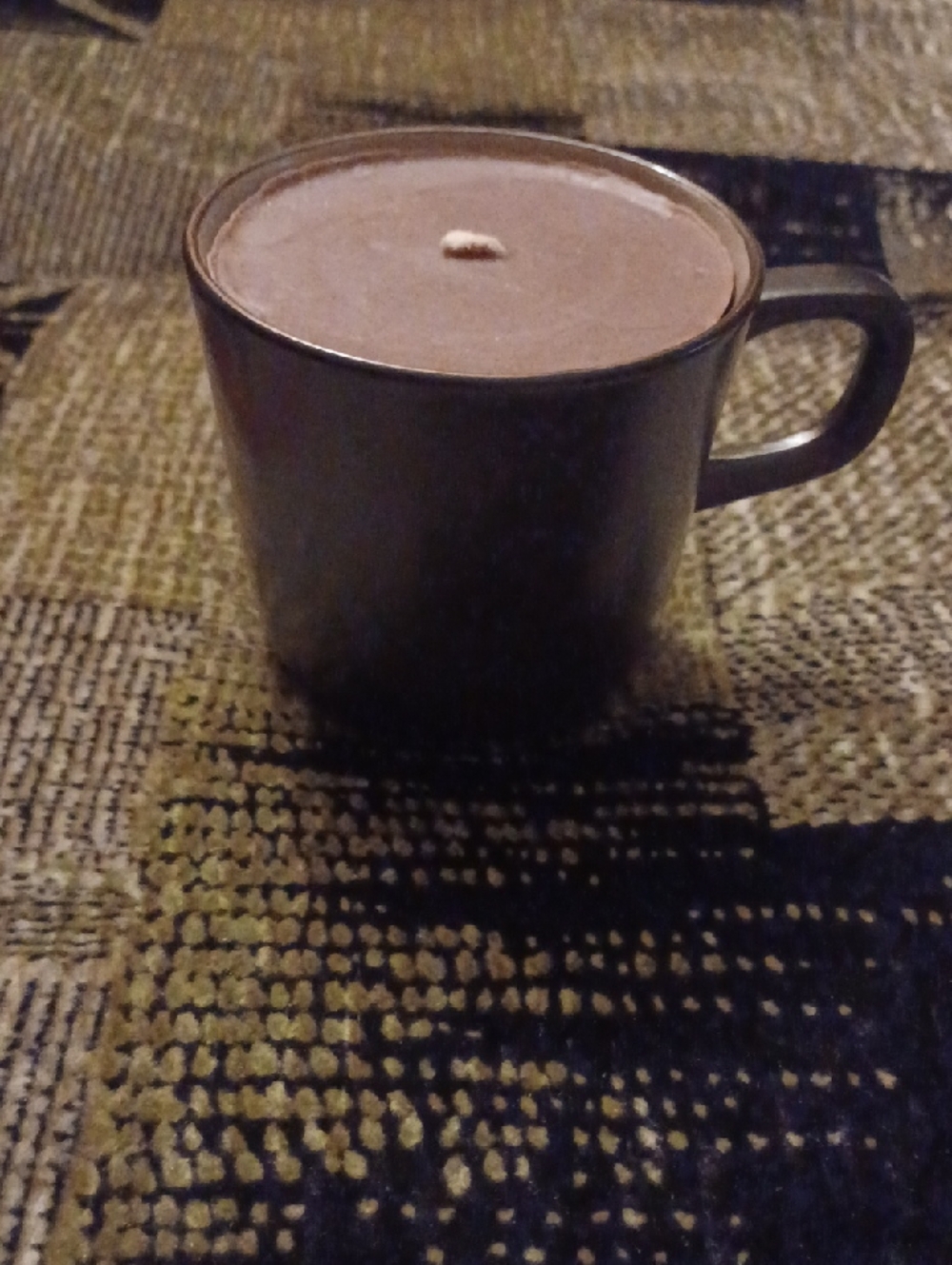 4/$40 New Mikasa Brown Stoneware Mug With Honey Beige Candle